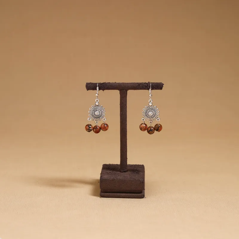 Grey - Swathi German Silver Earrings 07 made by Itokri