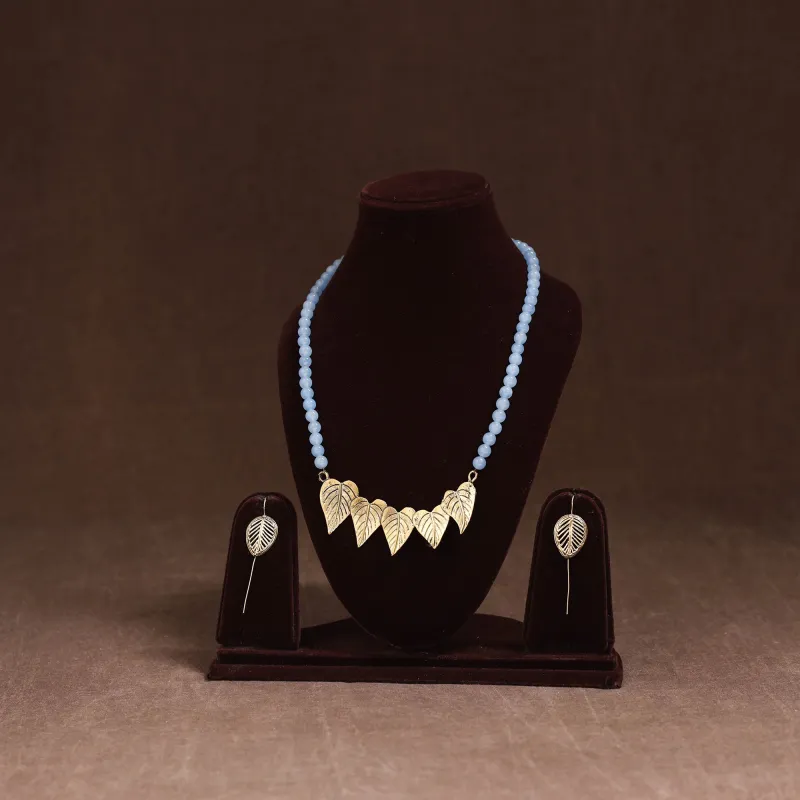 Handmade Beads Tribal Dokra Necklace Set 23 made by Itokri