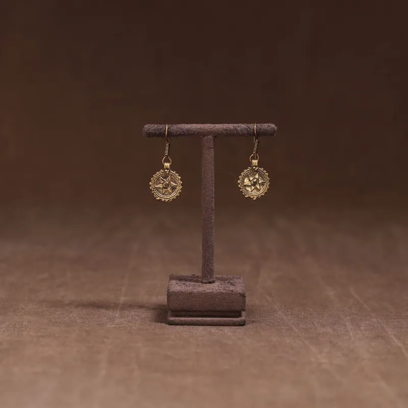 Yellow - Handmade Tribal Dokra Earrings 04 made by Itokri