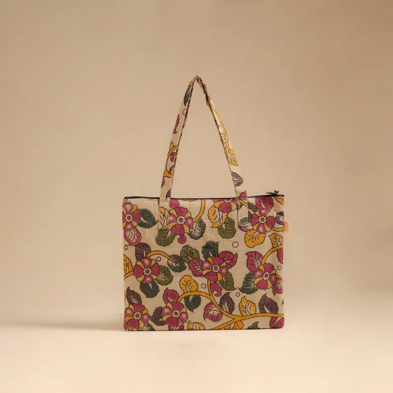 Beige - Handcrafted Quilted Handbag 14 made by Itokri