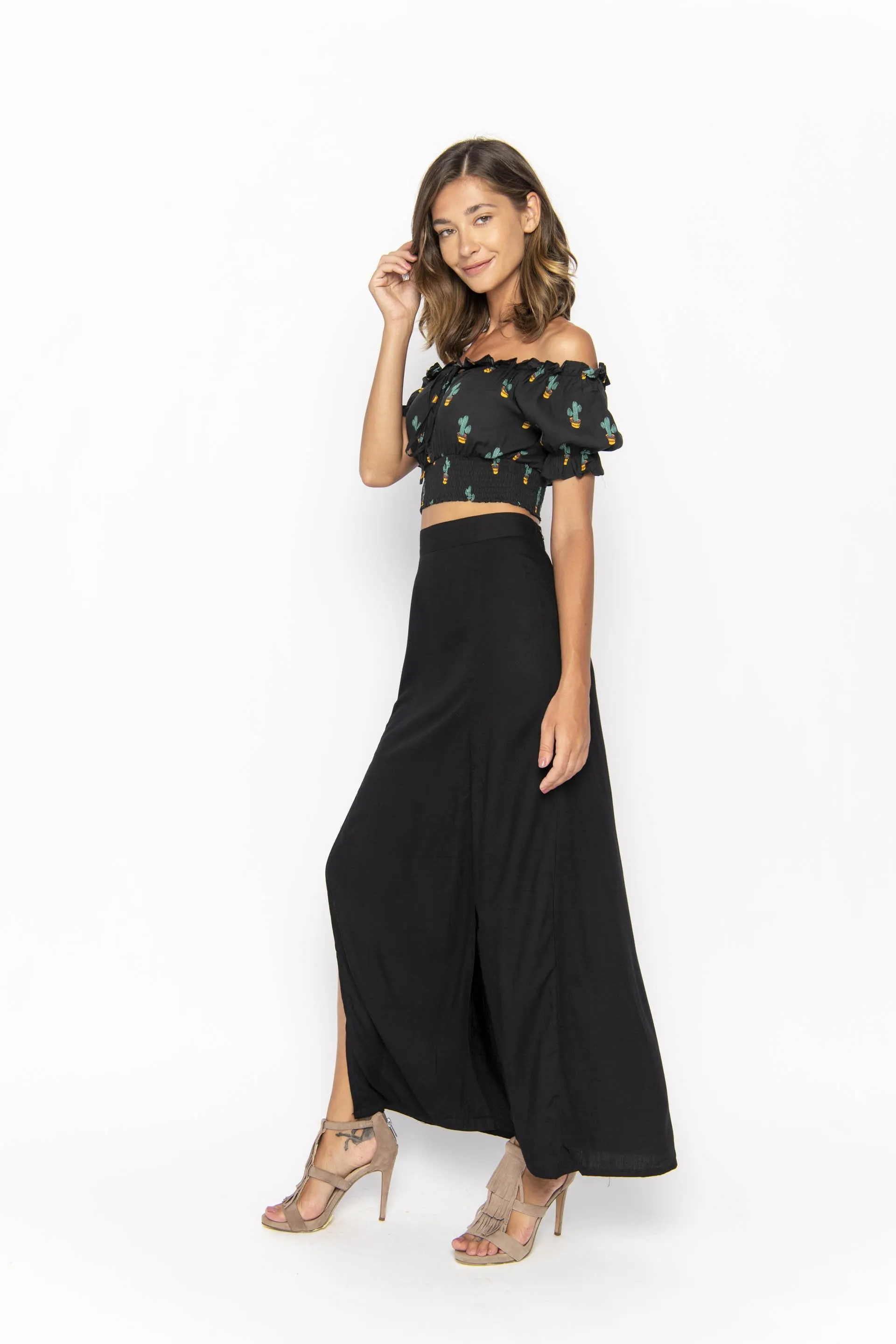 Cropped March, Tropical, Short Sleeved Top, Wholesale sold by Love Anchor product image thumbnail 2