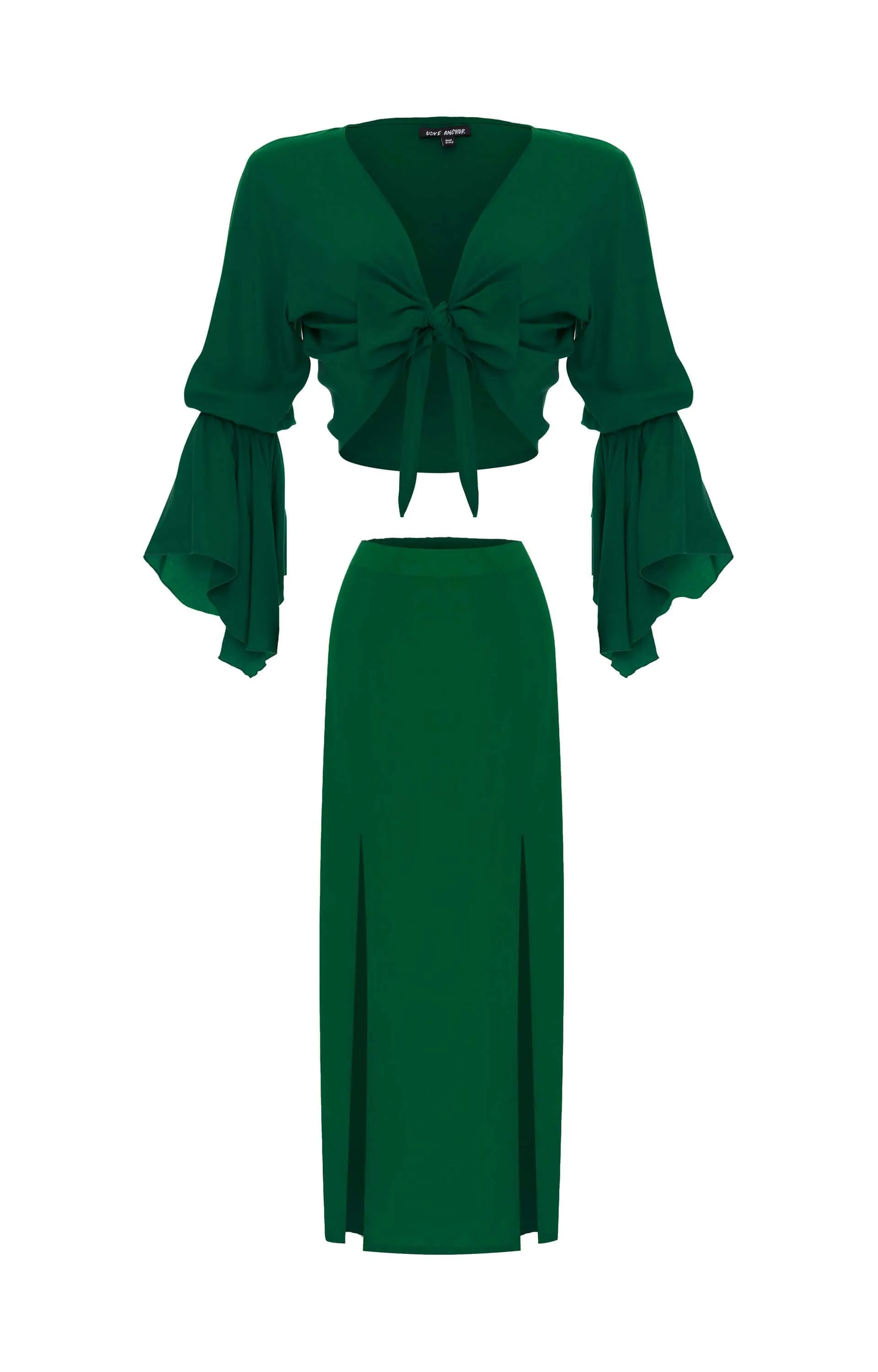 Set Cropped Gypsy-Tulip Maxi Skirt, Plain sold by Love Anchor product image thumbnail 5