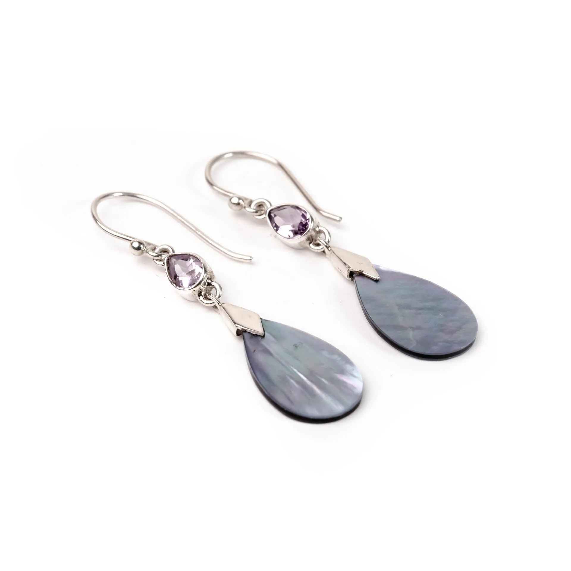 Earring Amethyst Purple Shell sold by Love Anchor