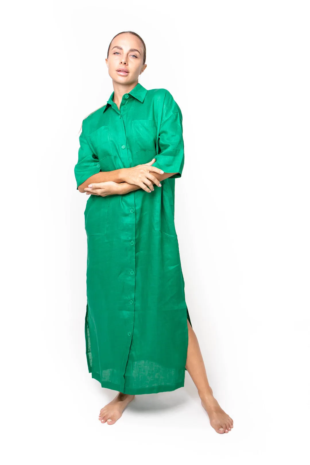 Winkay, Linen, Maxi Dress sold by Love Anchor