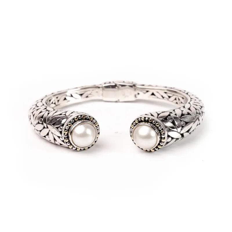 Bracelet White Mabe Two Tone sold by Love Anchor
