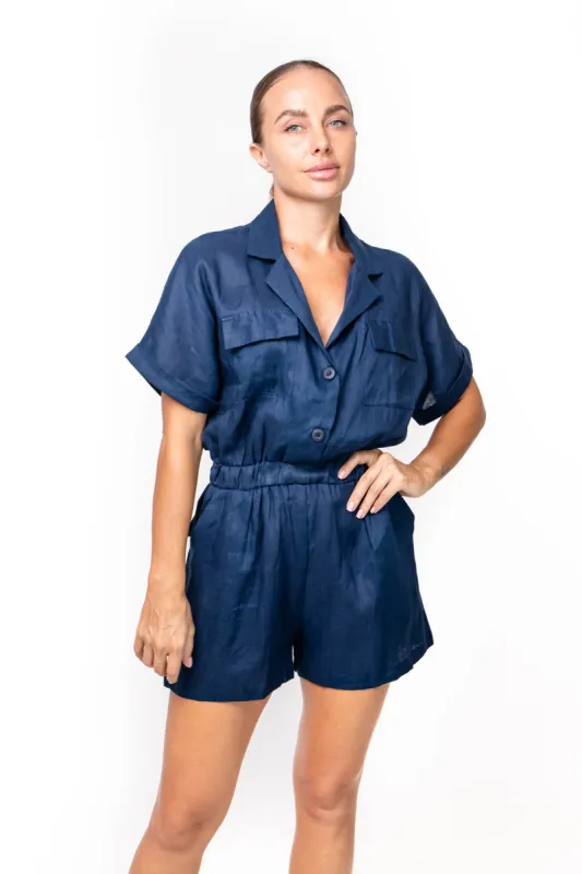 Payangan, Linen, Playsuit sold by Love Anchor