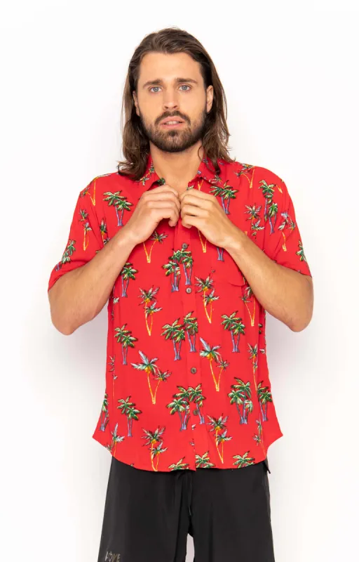 Men's Tropical Coconut Red, Shirt sold by Love Anchor