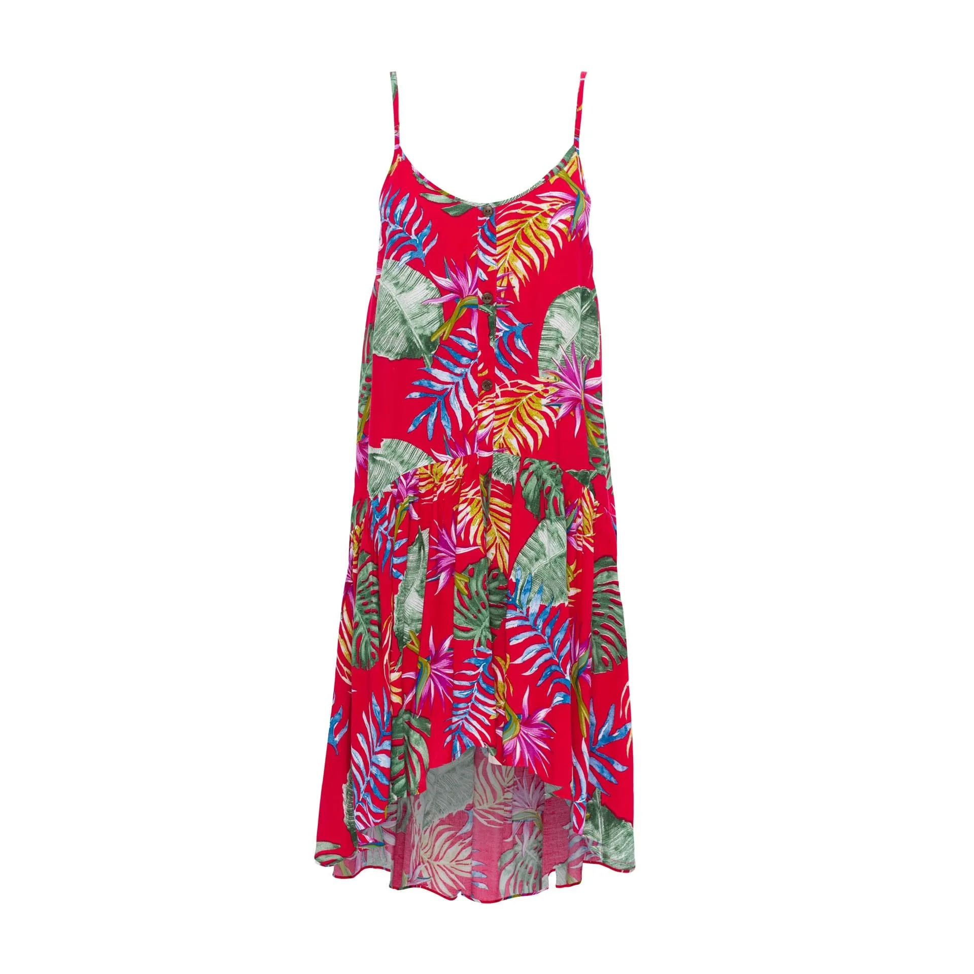 Jasmine, Tropical Monstera Red, Mini Dress sold by Love Anchor product image thumbnail 5