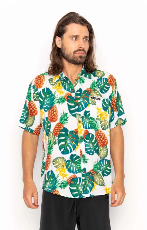 Men's Tropical Ananas White, Shirt sold by Love Anchor