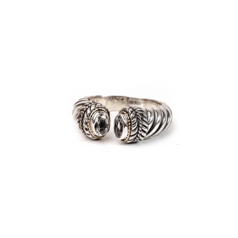 Ring Green Amethyst Two Tone sold by Love Anchor