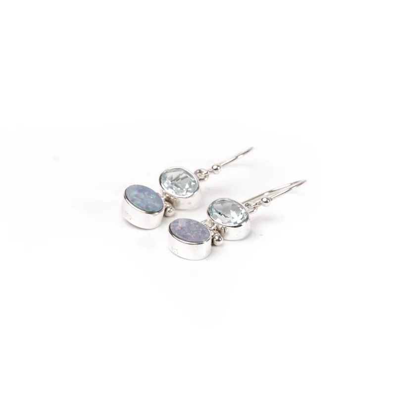 Earring Blue Topaz Opal sold by Love Anchor