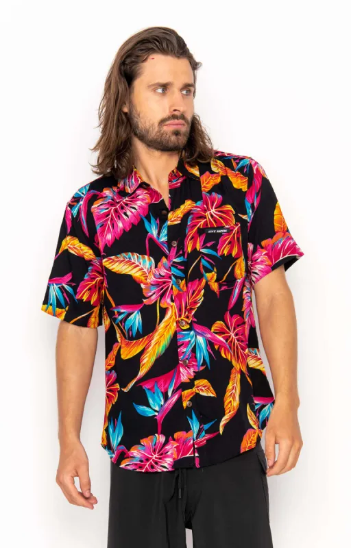Men's Tropical Hegde Black, Shirt sold by Love Anchor