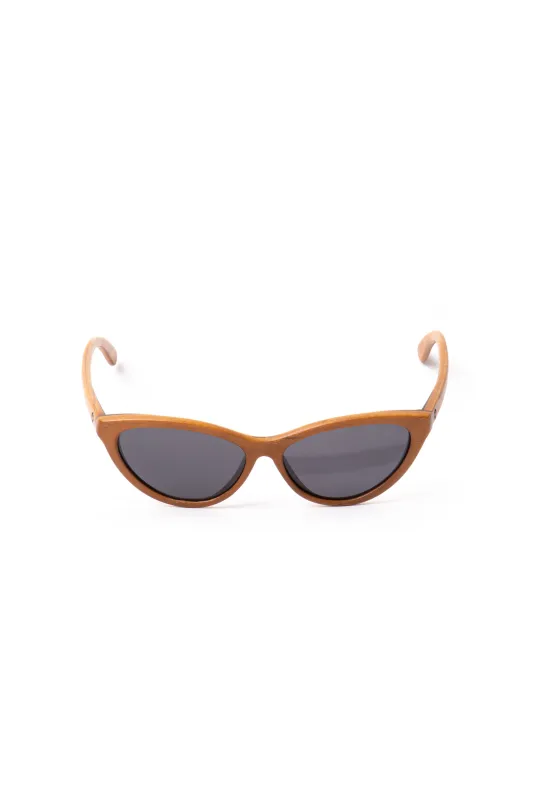 Sunglasses Eye Cat Teak Wood sold by Love Anchor