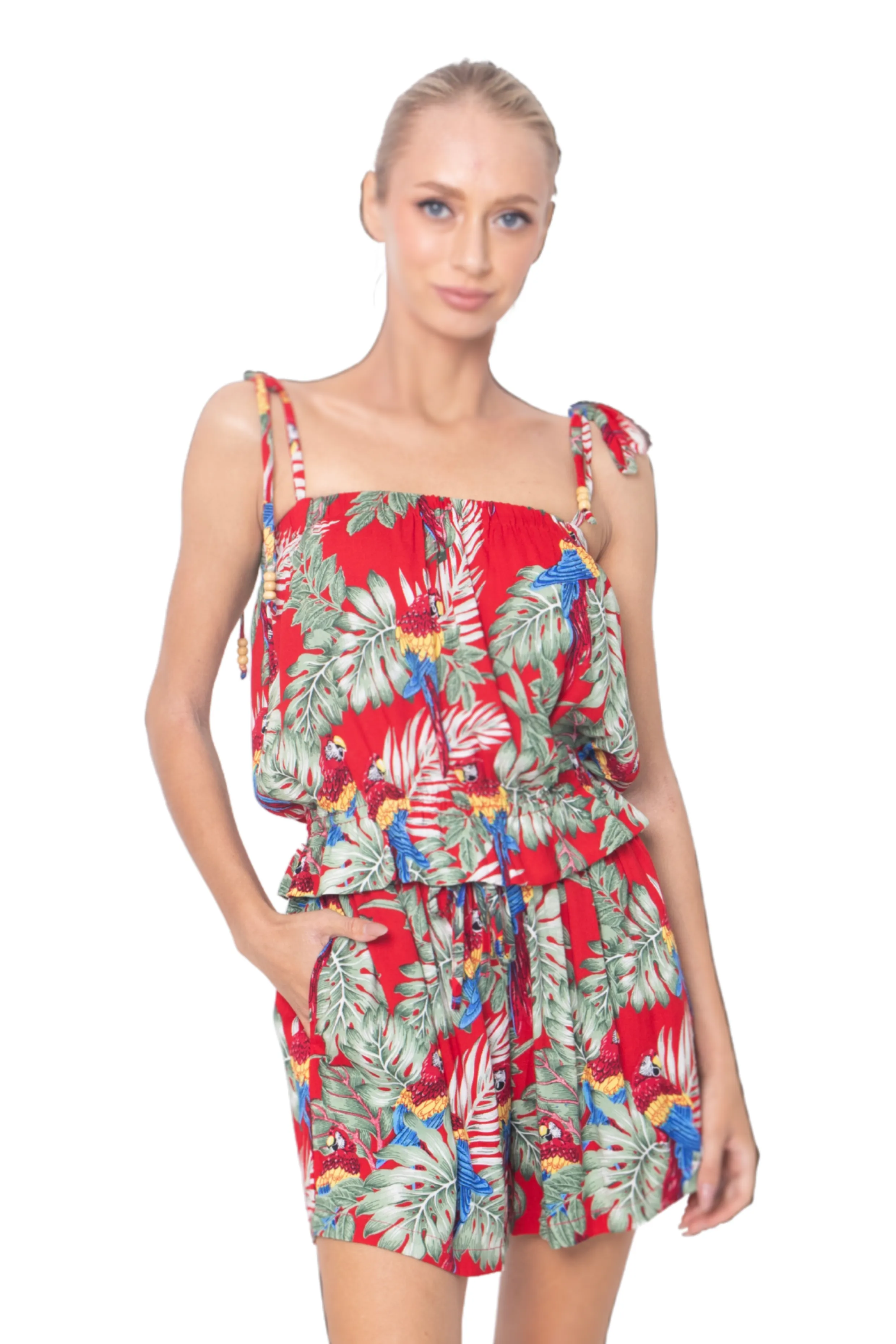 Julie, Tropical, Sleeveless Top sold by Love Anchor