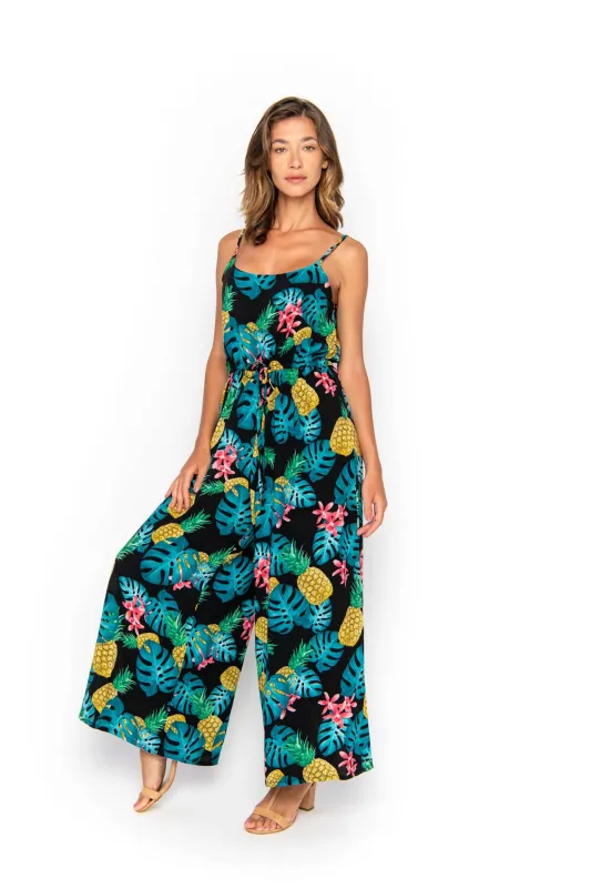 Pimp, Tropical Ananas Black, Long Playsuit sold by Love Anchor