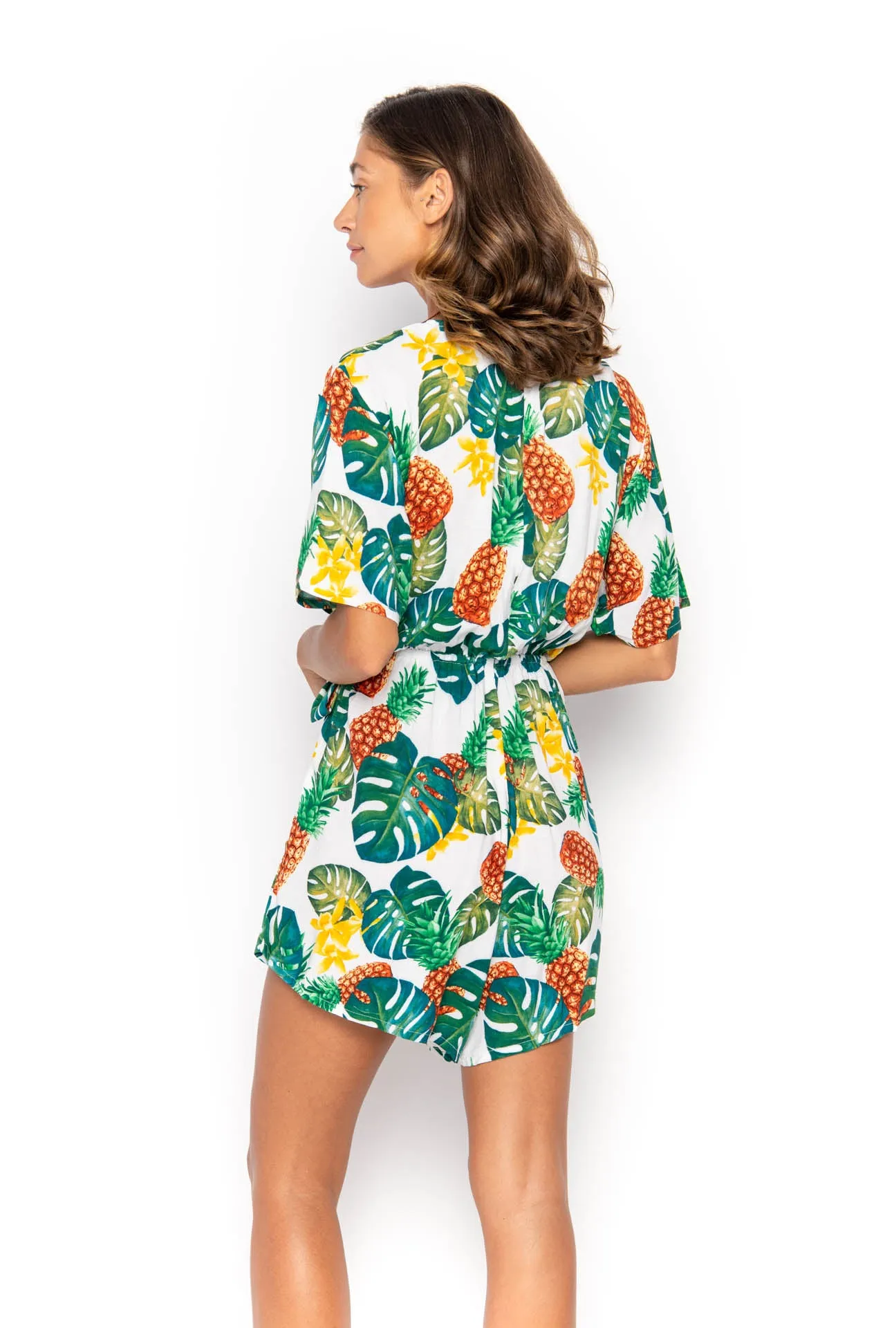 Kataya, Tropical Ananas White, Mini Playsuit sold by Love Anchor product image thumbnail 3