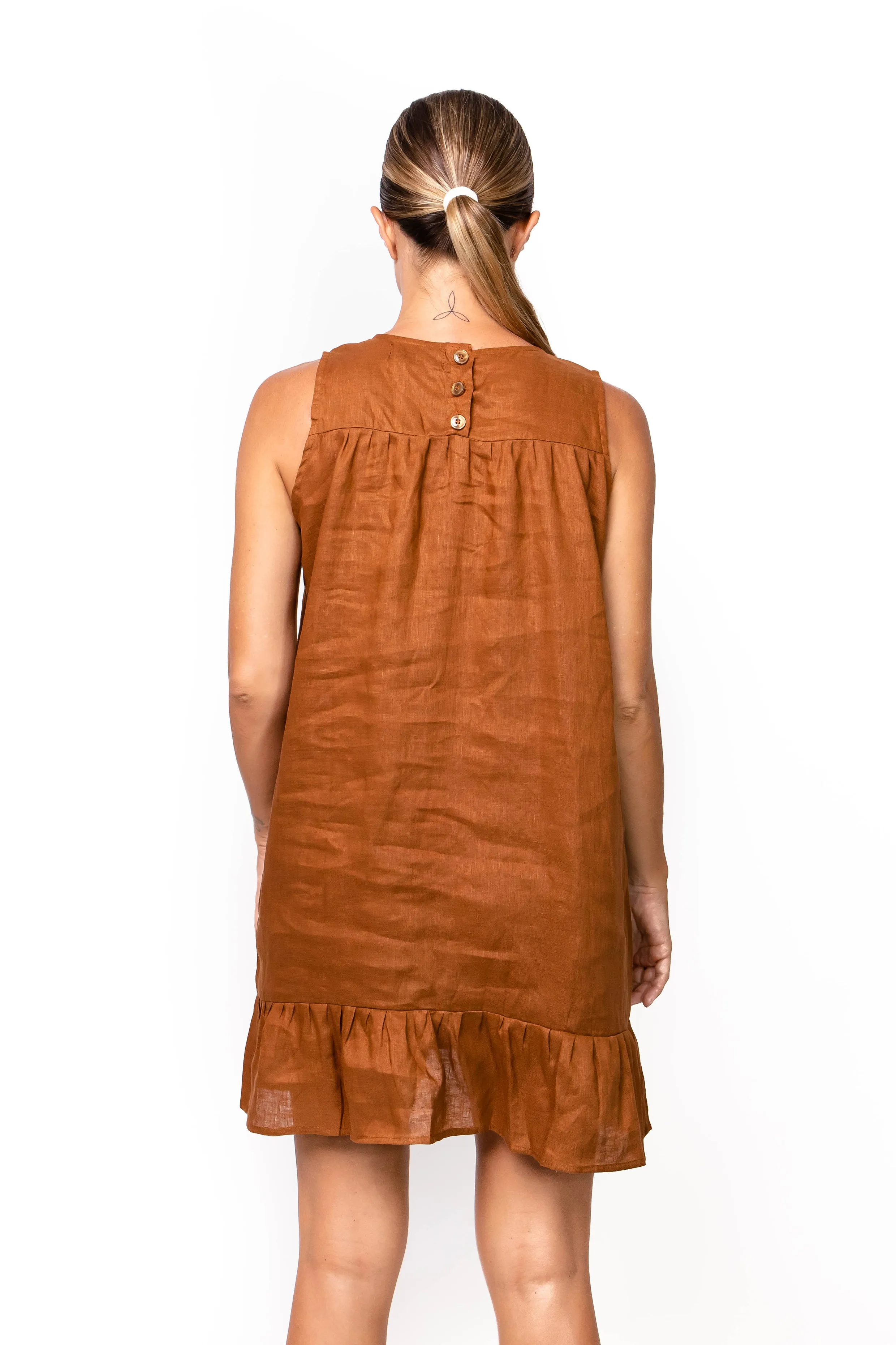 Siberia, Linen, Mini Dress sold by Love Anchor product image thumbnail 3