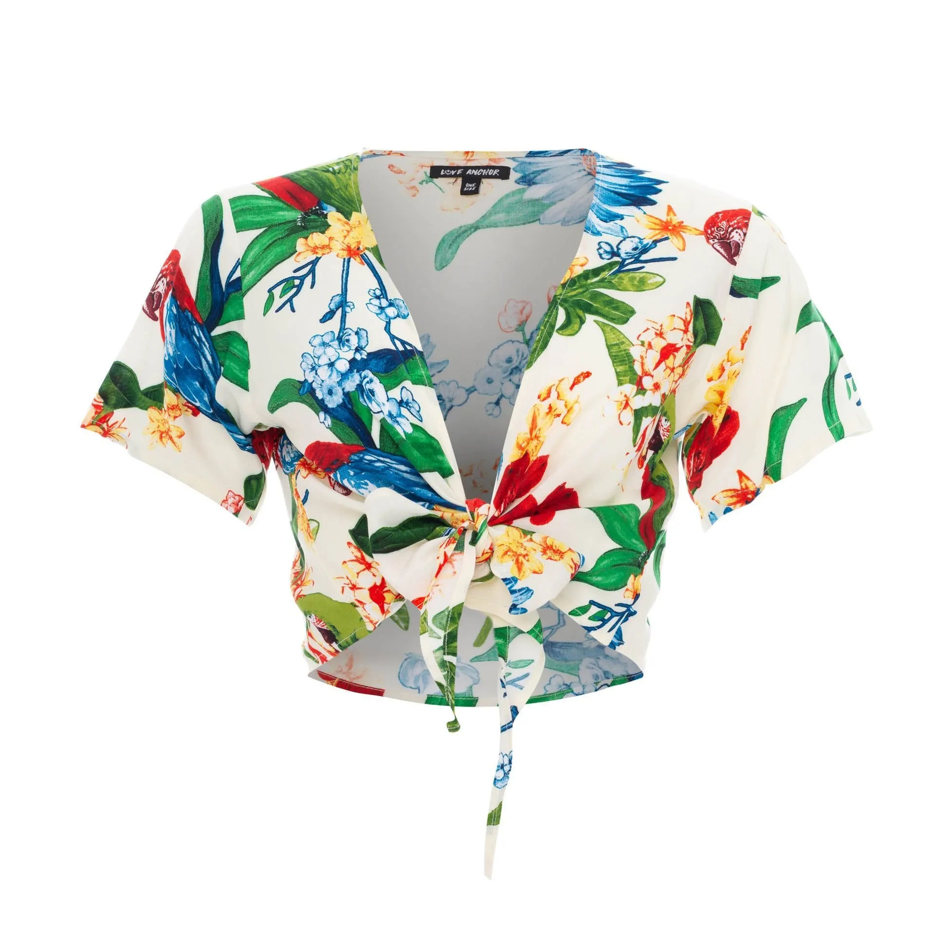 Ikat, Tropical, Crop Top sold by Love Anchor product image thumbnail 4