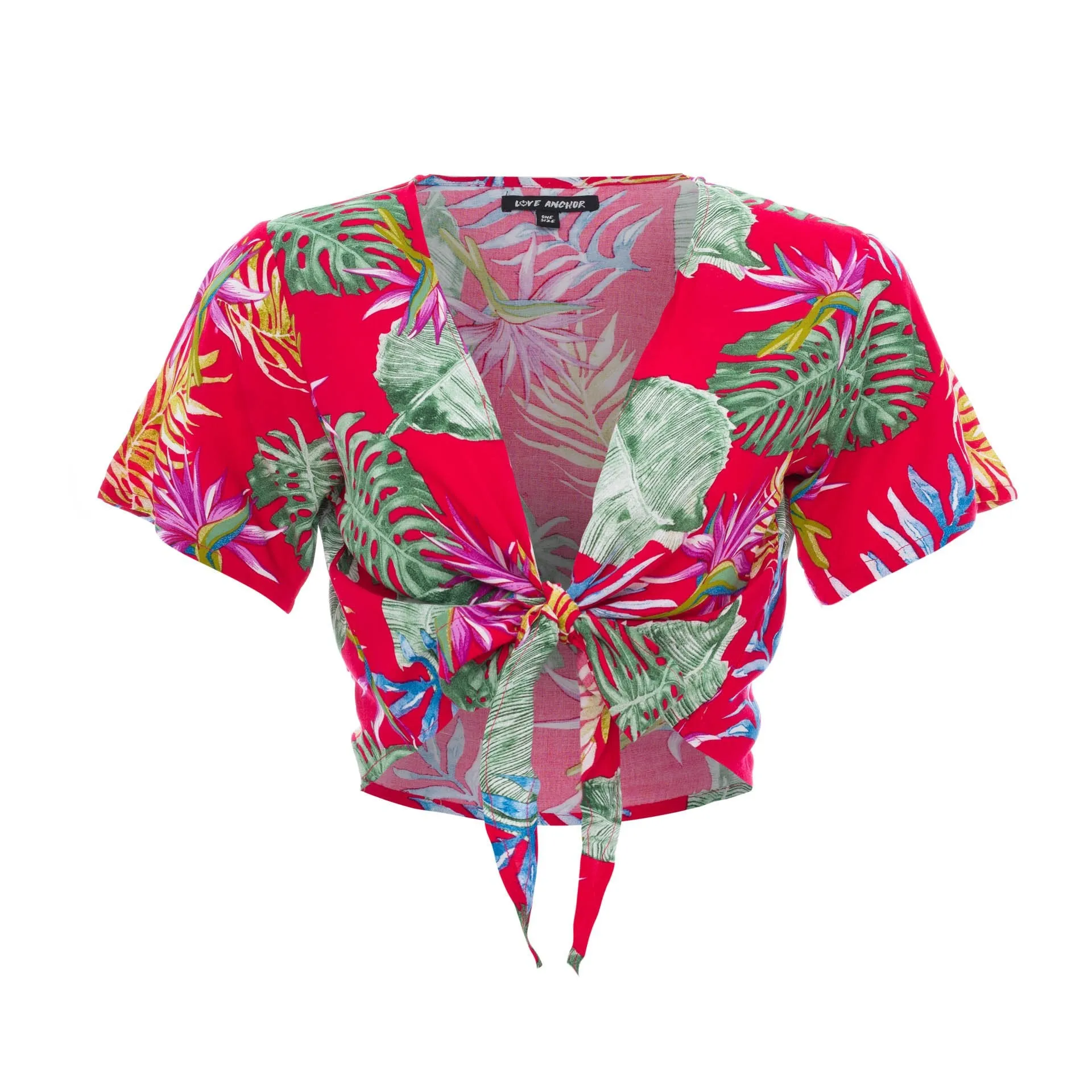 Ikat, Tropical, Crop Top sold by Love Anchor product image thumbnail 5