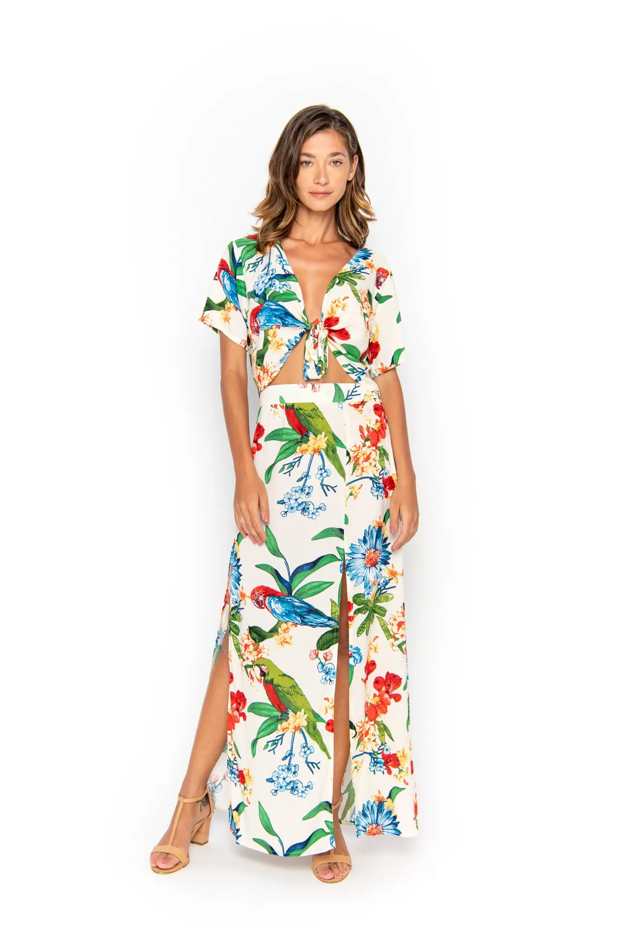 Ikat, Tropical, Crop Top sold by Love Anchor