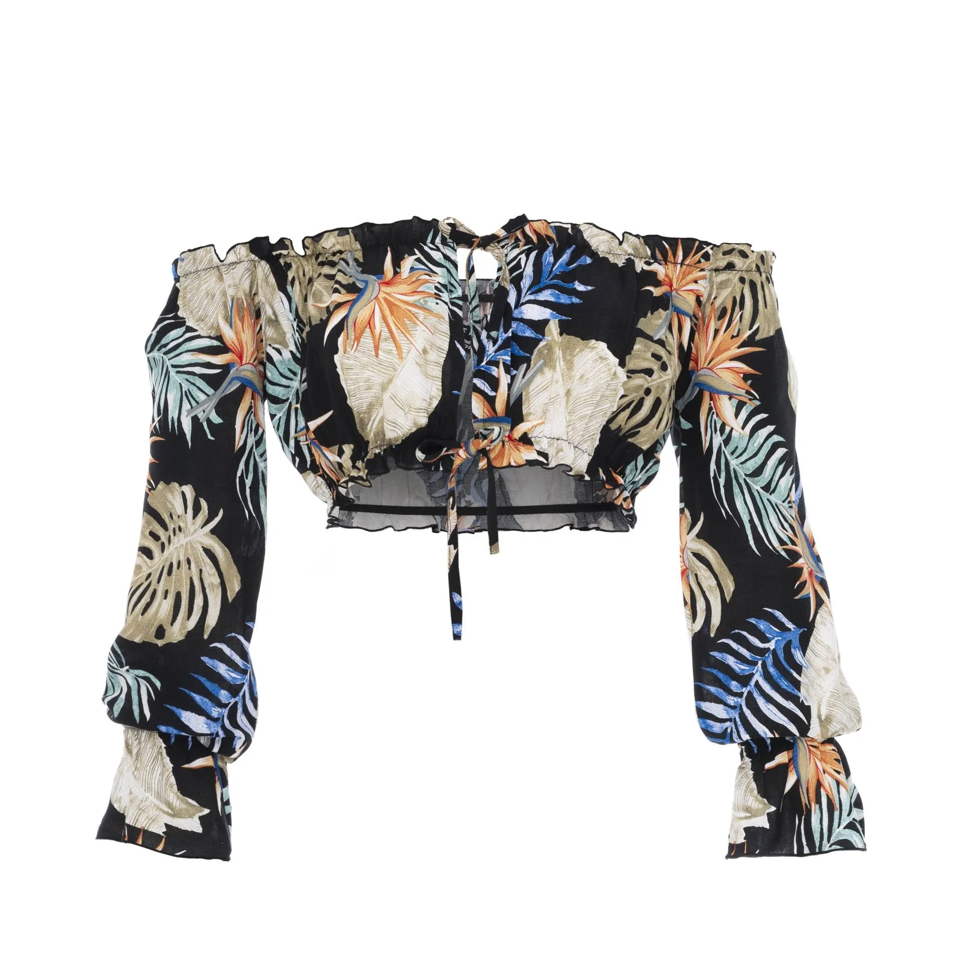 Sabrina, Tropical, Crop Top sold by Love Anchor product image thumbnail 4