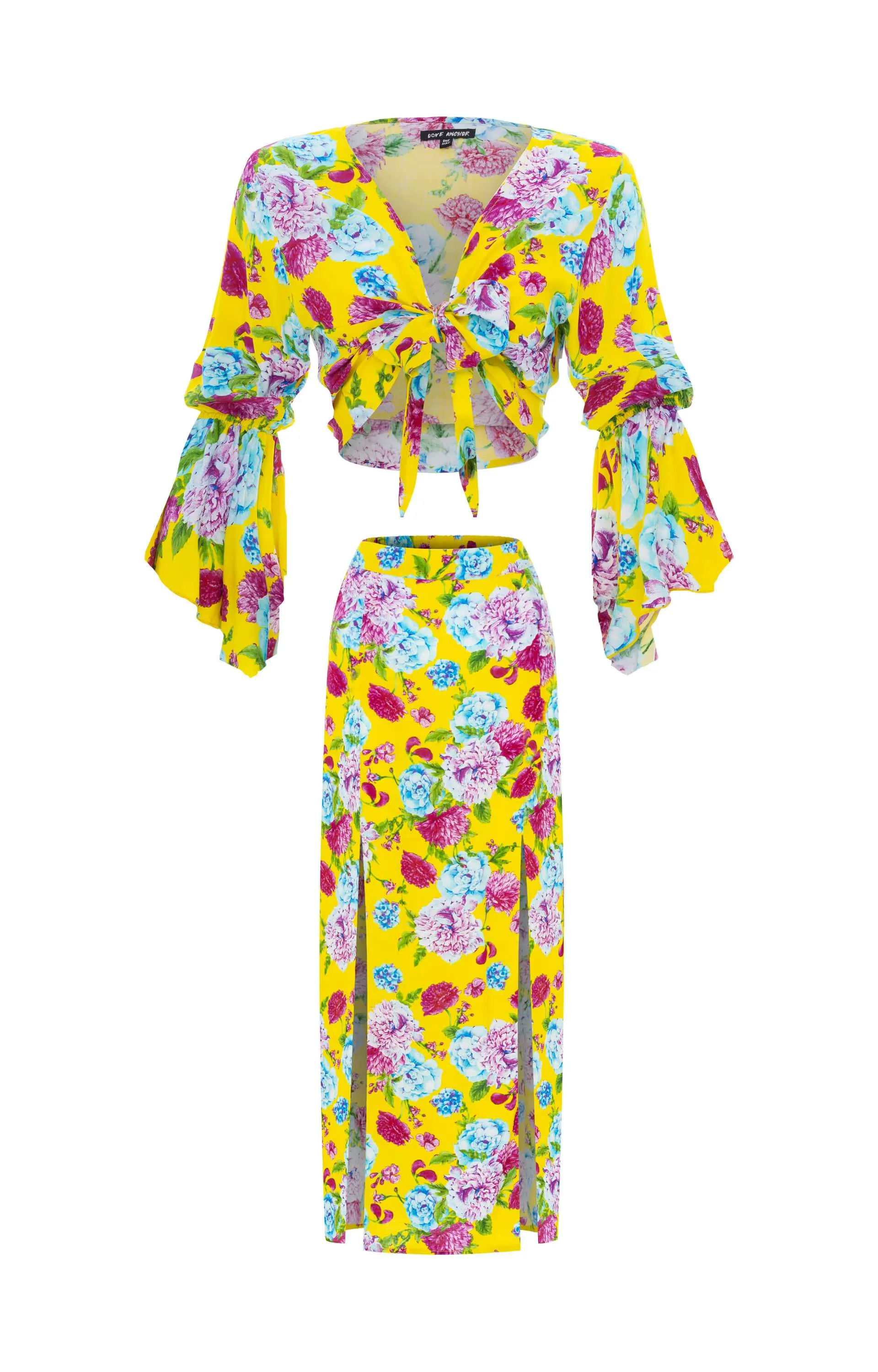 Set Cropped Gypsy-Tulip Maxi Skirt, Tropical sold by Love Anchor product image thumbnail 5