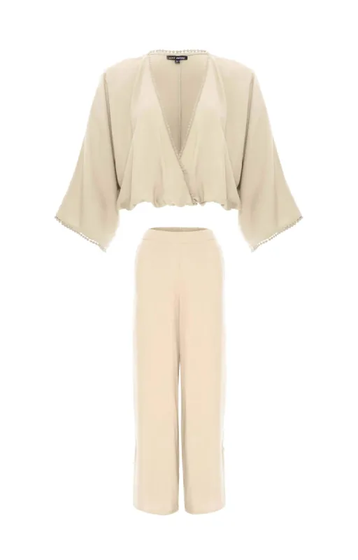 Set Long Sleeved Sakura-Long Pant Nala, Plain sold by Love Anchor