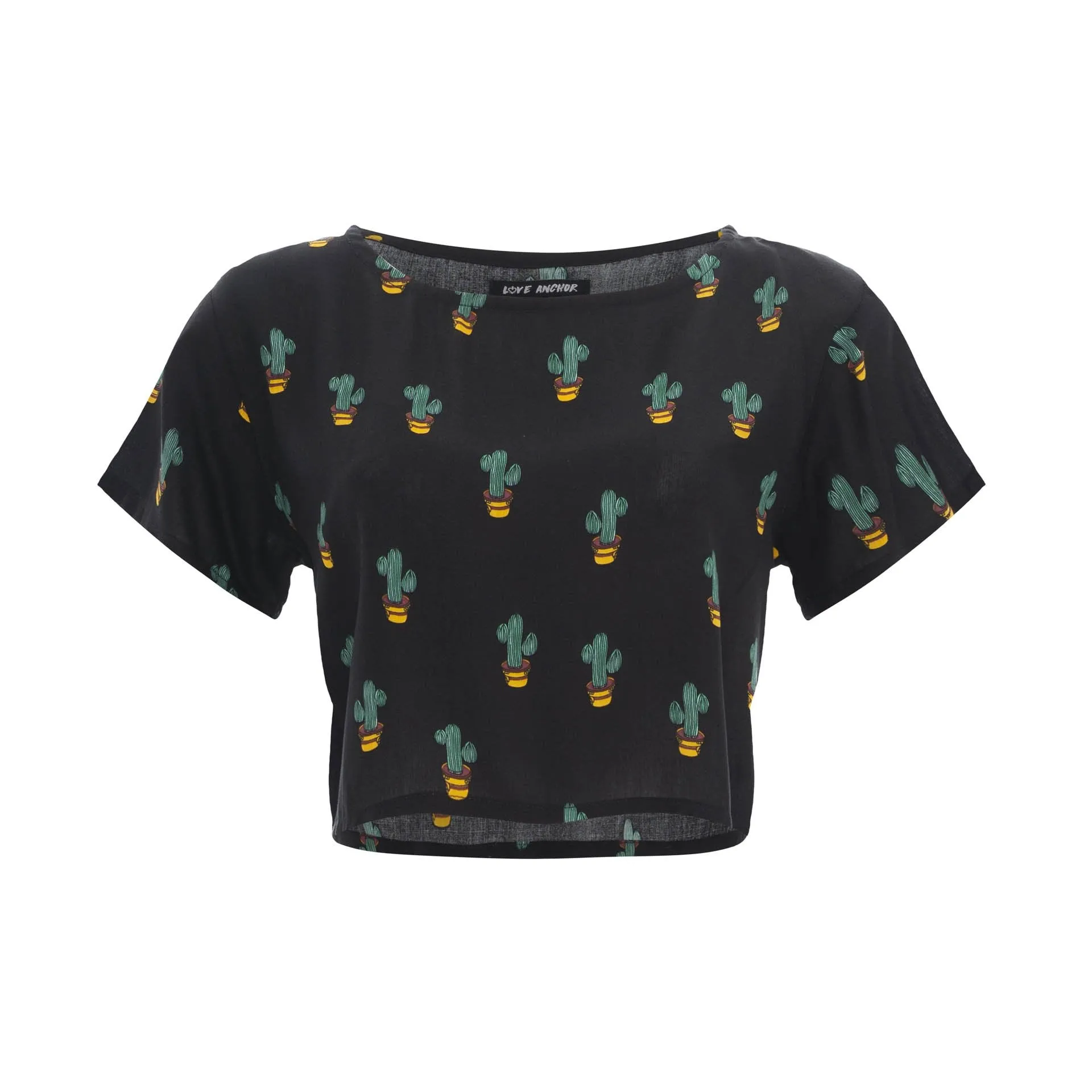 Cropped Basic, Tropical, Tee Shirt Top, Wholesale sold by Love Anchor product image thumbnail 5