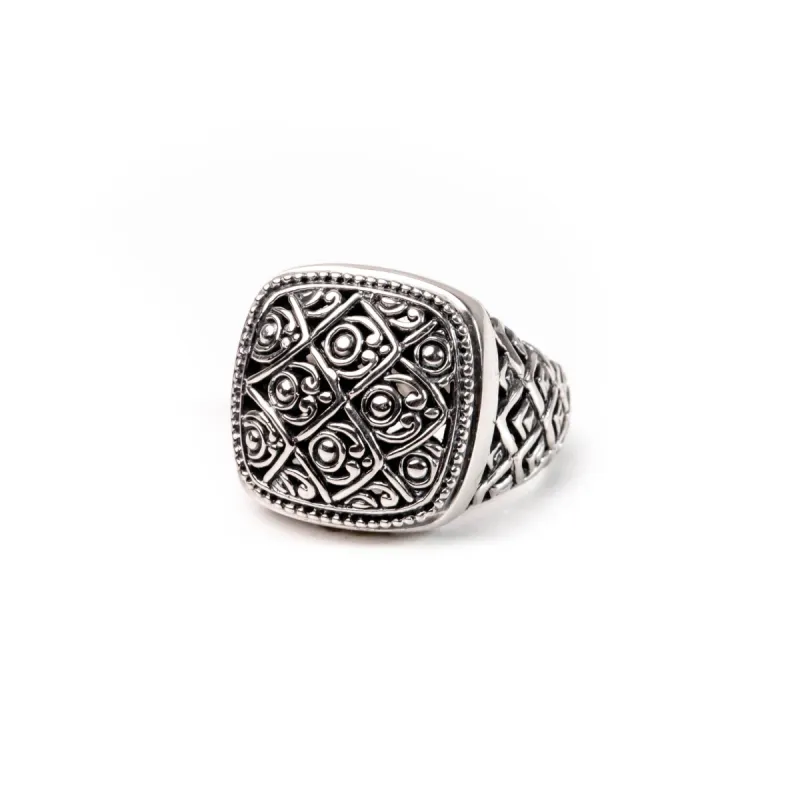Ring Plain Square Motif sold by Love Anchor