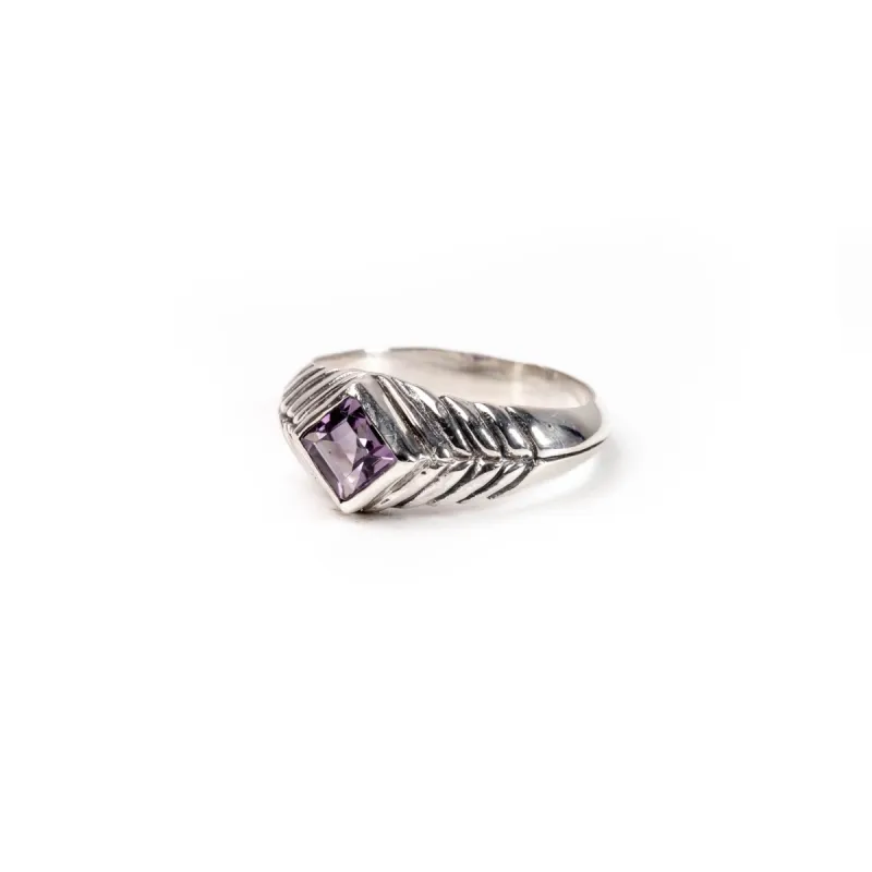 Ring Amethyst Lavender Silver sold by Love Anchor