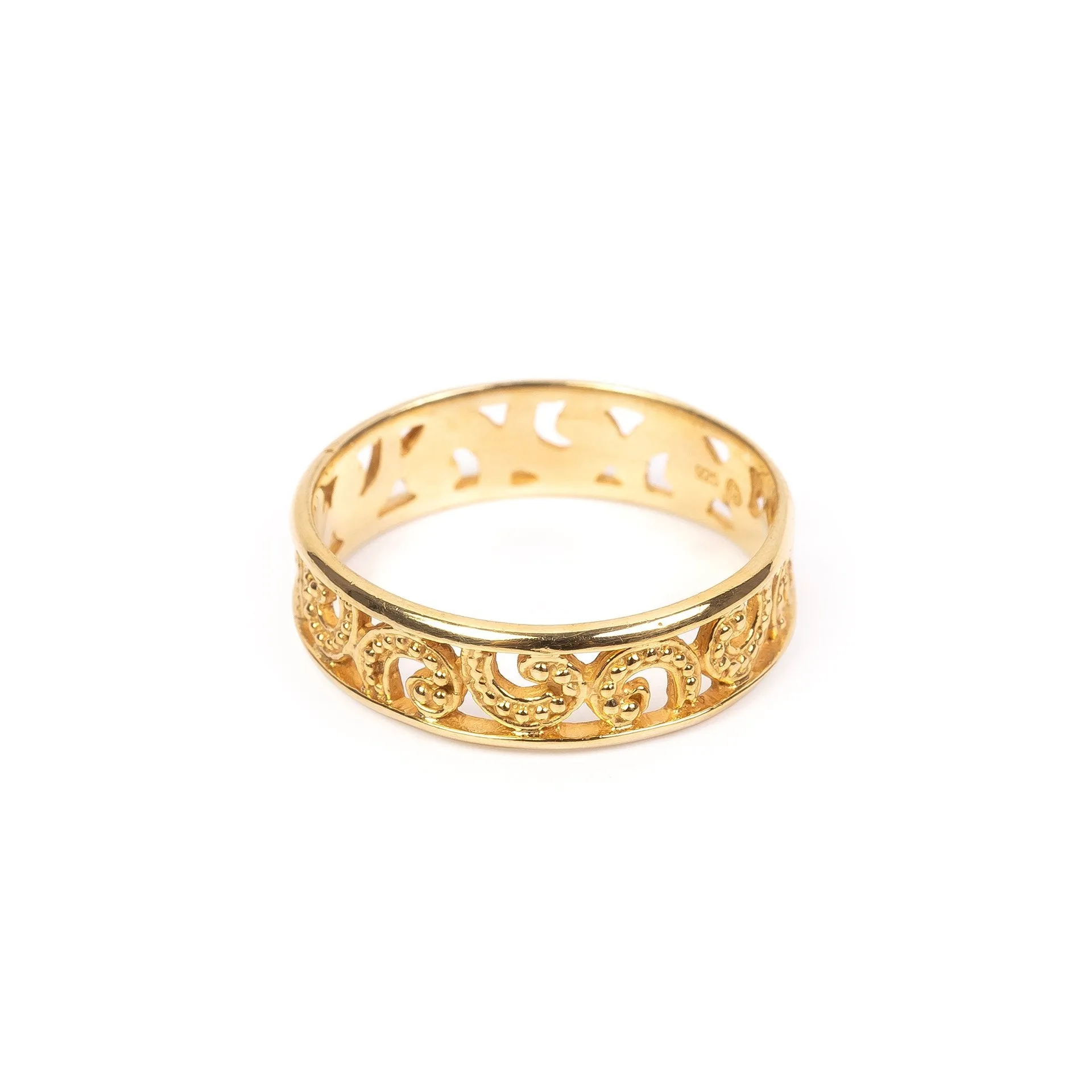 Ombak Segara Mini Band Ring Gold-Wholesale sold by Love Anchor