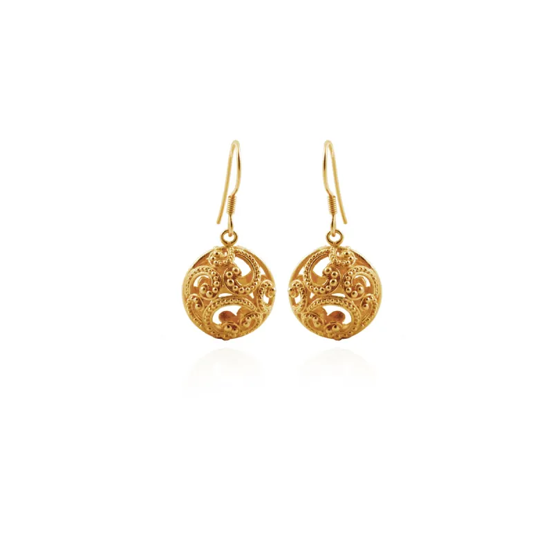 Ombak Segara Big Ball Dangling Gold sold by Love Anchor