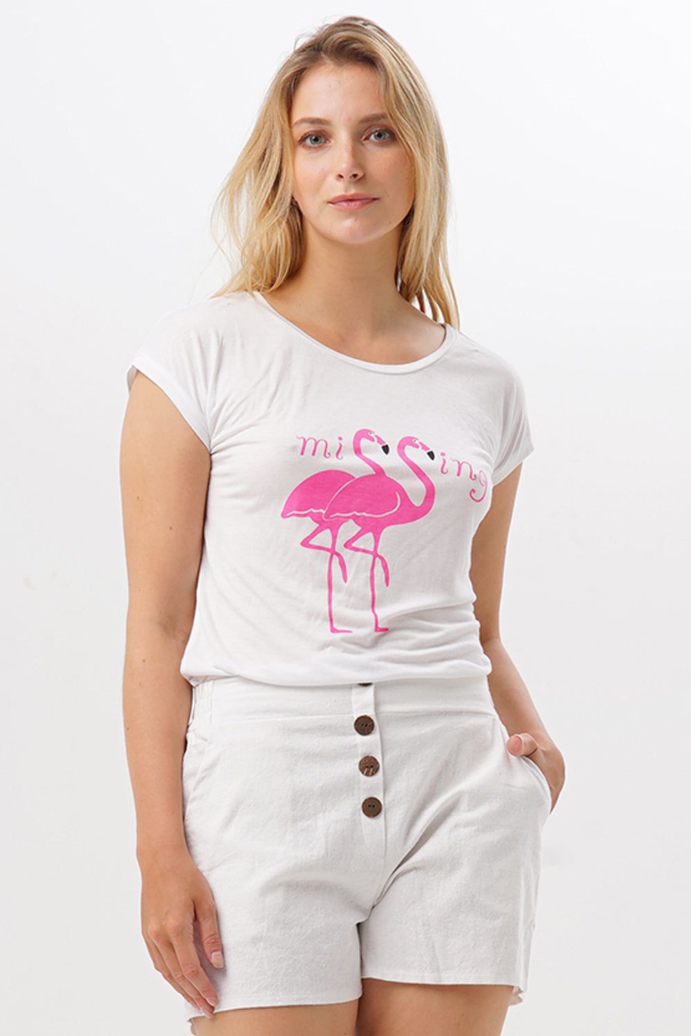 T-Shirt Dew Twin Flamingo sold by Suennoaj