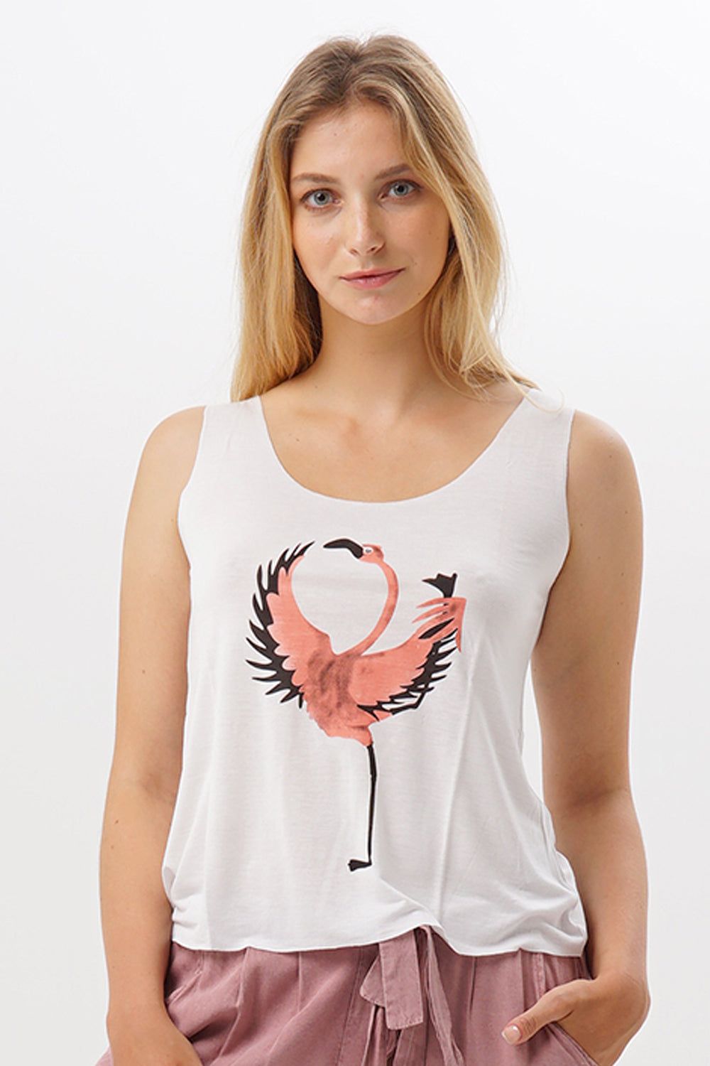 Top Rowcut Yoga Flamingo sold by Suennoaj