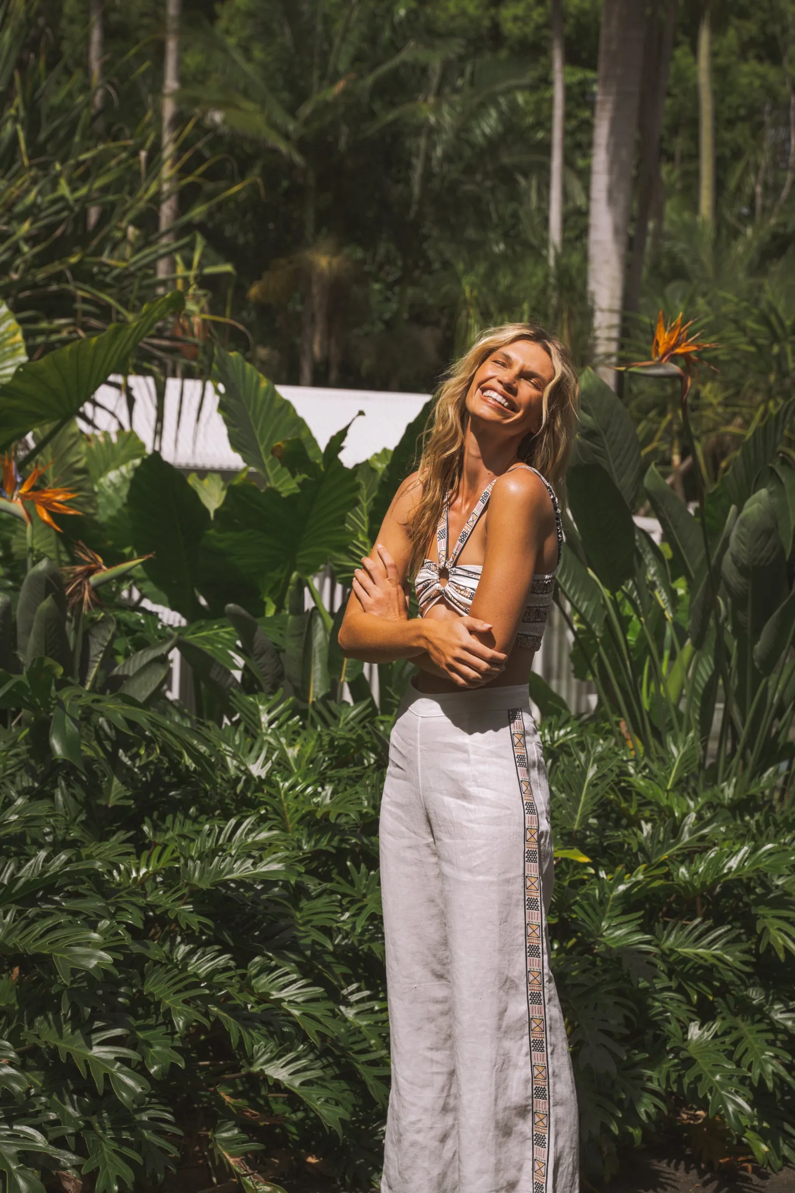 Blazing Border Wide Leg Pant- White sold by Pastel product image thumbnail 2