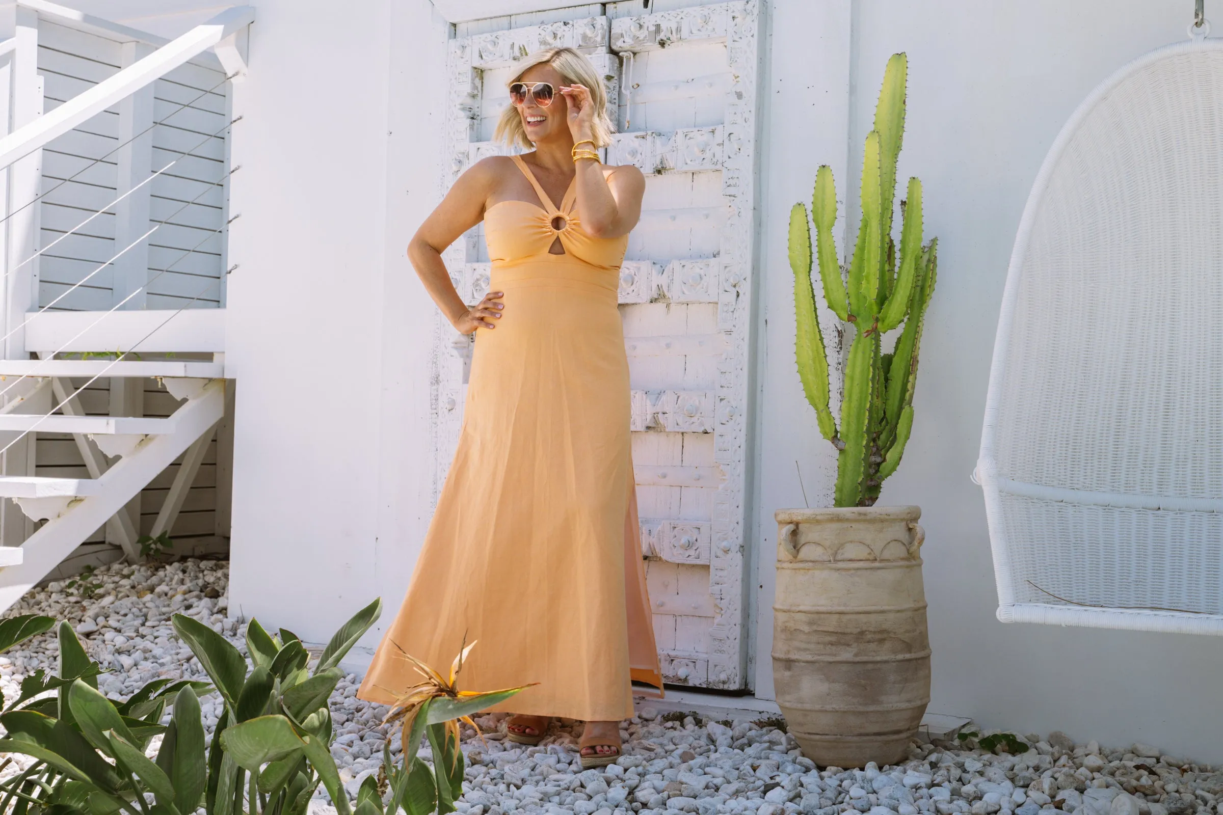 Solana Enso Dress - Melon sold by Pastel product image thumbnail 5