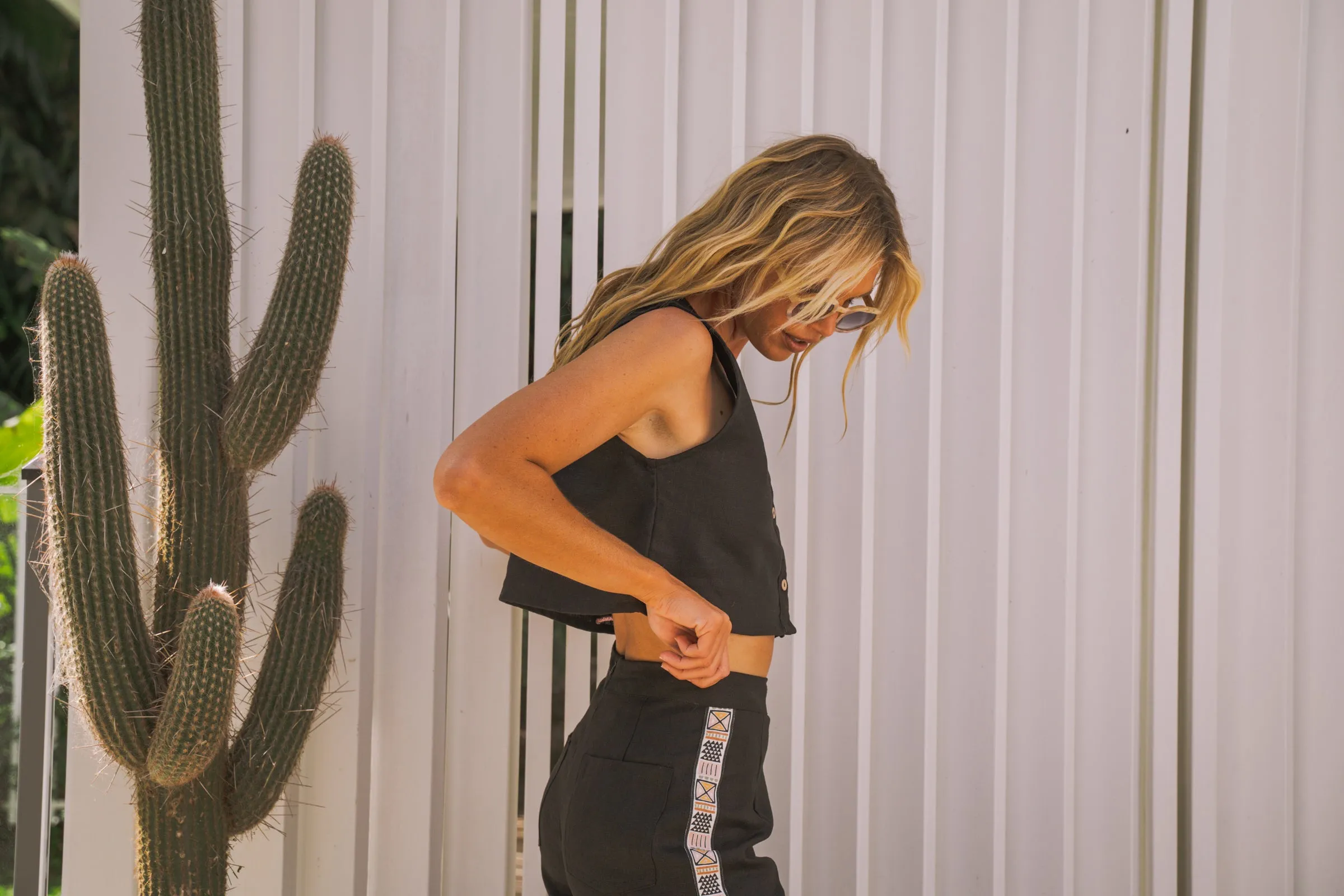 Solana Vest Top - Black sold by Pastel product image thumbnail 5