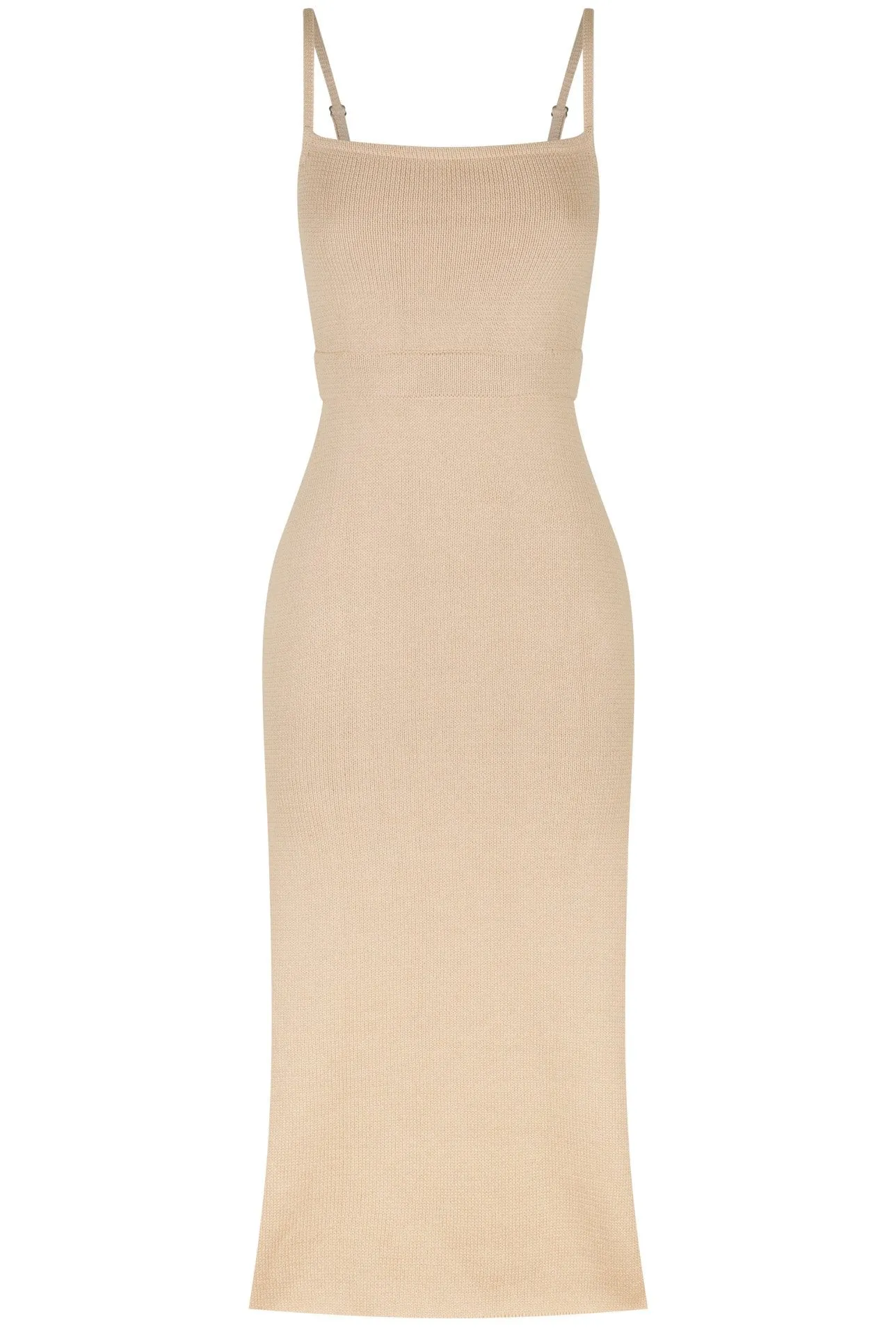 Gigi Cotton Knit Midi Dress - Natural sold by Pastel