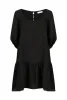 Solana Puff Sleeve Mini Dress - Black sold by Pastel