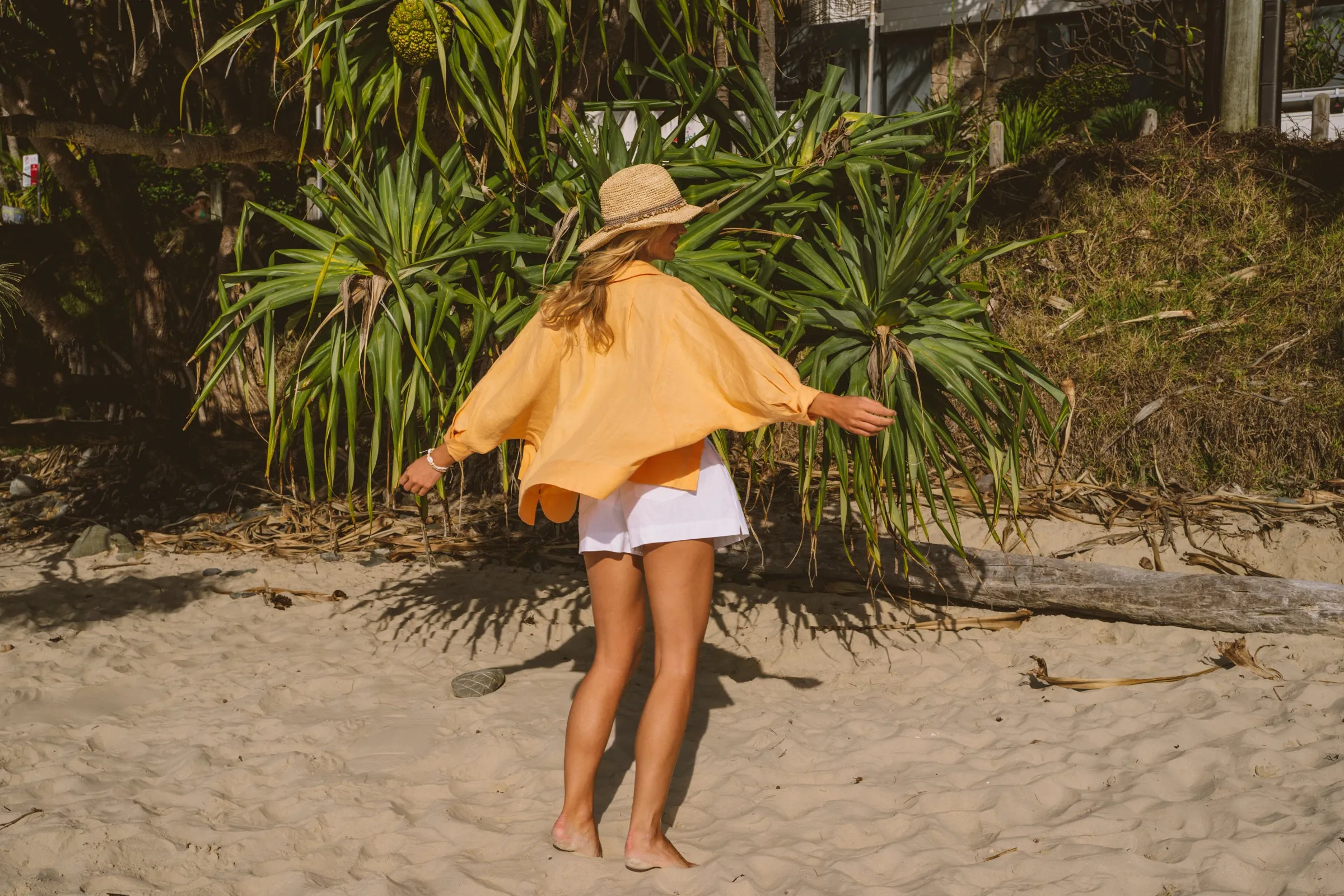 Solana 3/4 Sleeve Button Up Shirt - Melon sold by Pastel product image thumbnail 5