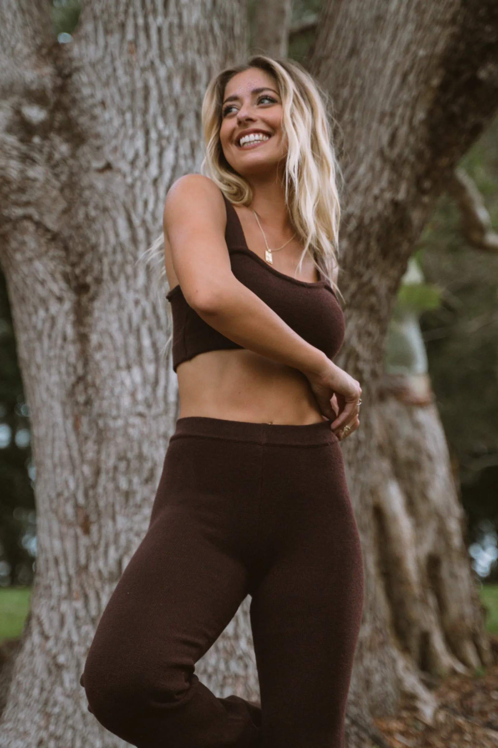Gigi Knit Pants - Carob sold by Pastel product image thumbnail 4