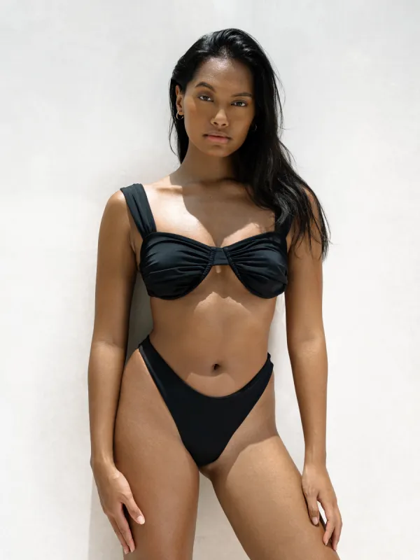Capri Thick Strap Bralette - Onyx sold by Pastel