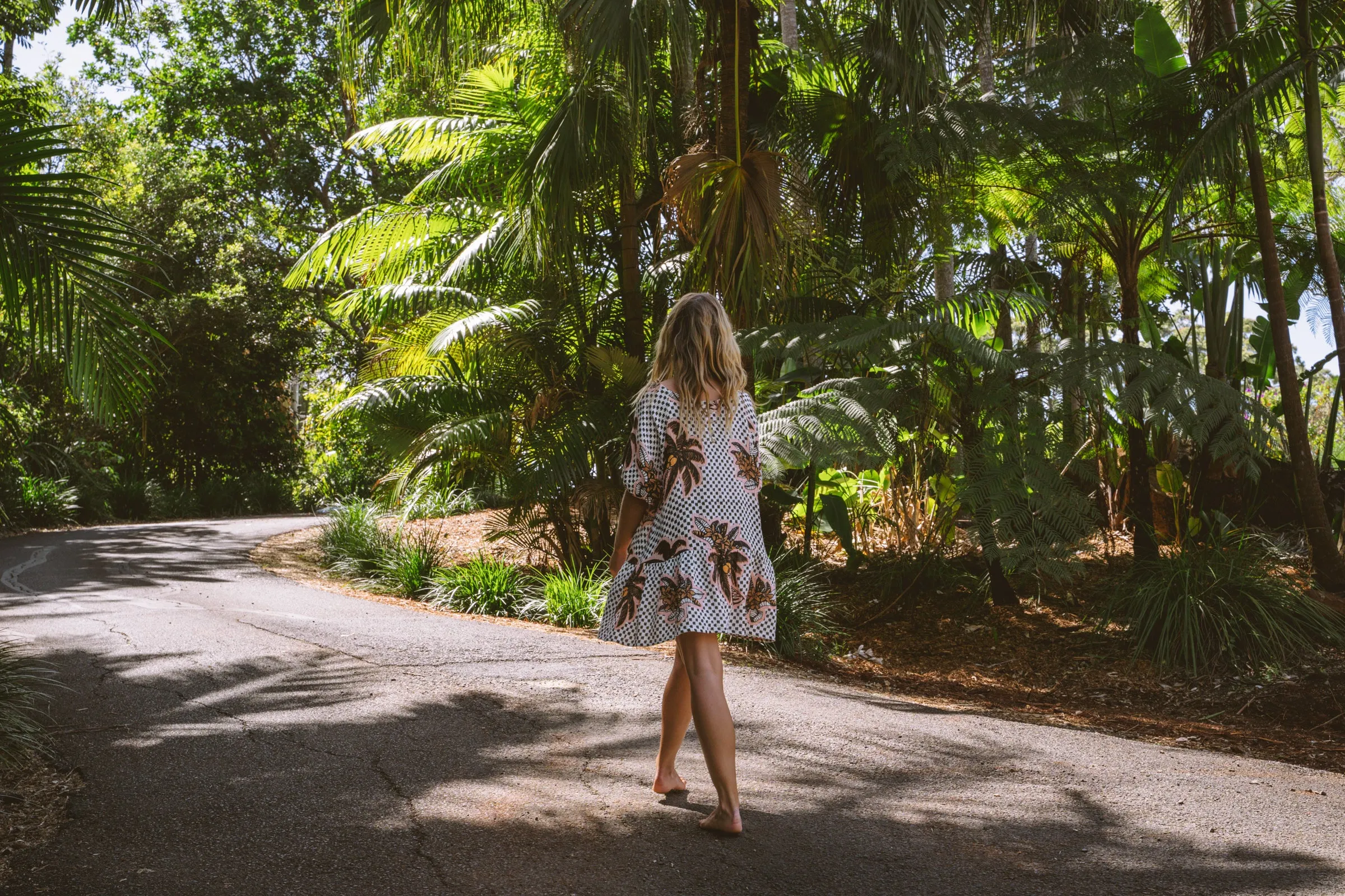 Paradise Palm Puff Sleeve Mini Dress sold by Pastel product image thumbnail 5