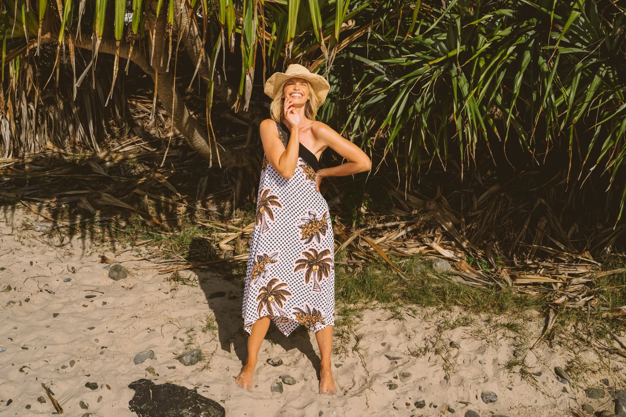 Paradise Palm One Shoulder Maxi Dress sold by Pastel product image thumbnail 3