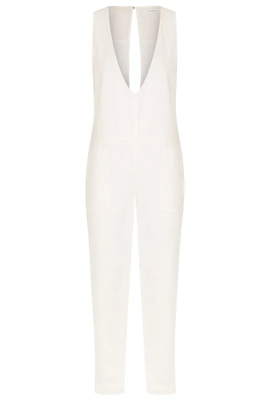 Solana Cord Romper - Ivory sold by Pastel