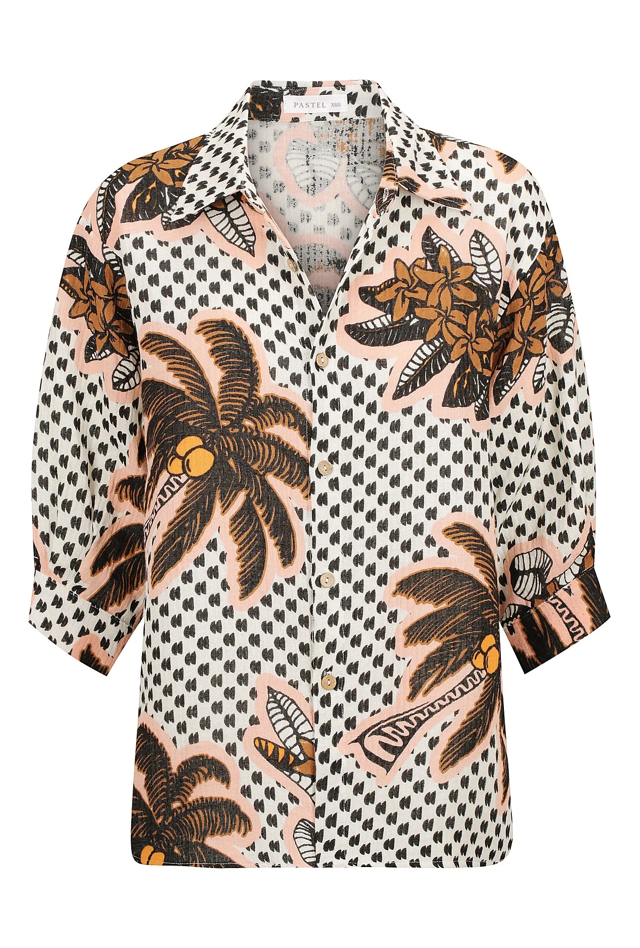 Paradise Palm Button Up Shirt sold by Pastel