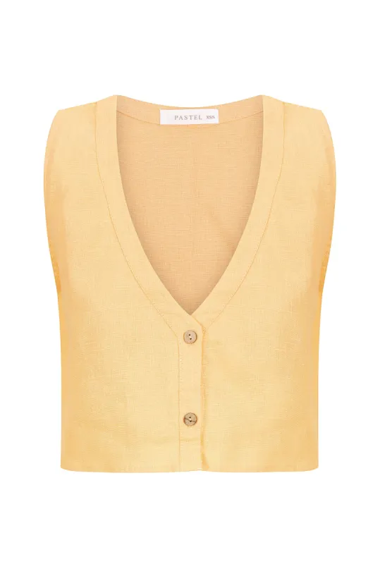 Solana Vest Top - Melon sold by Pastel