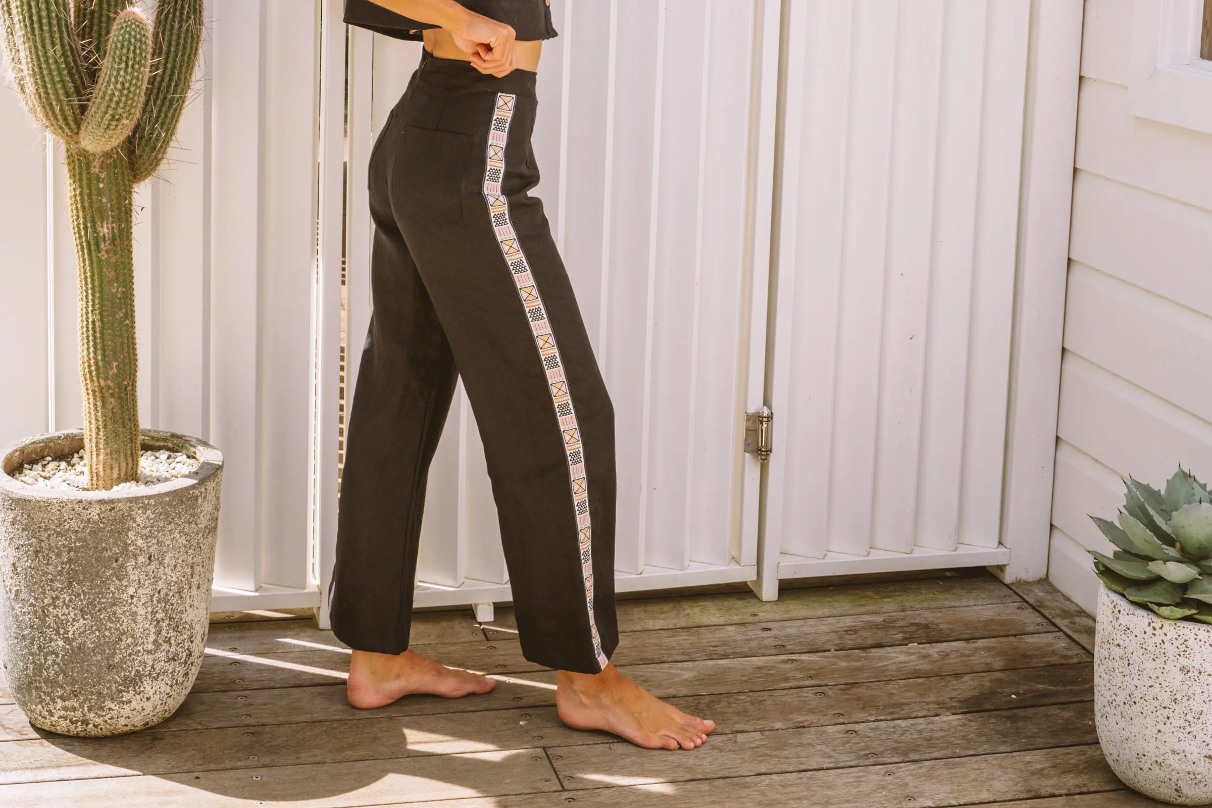 Blazing Border Pant - Black sold by Pastel product image thumbnail 4