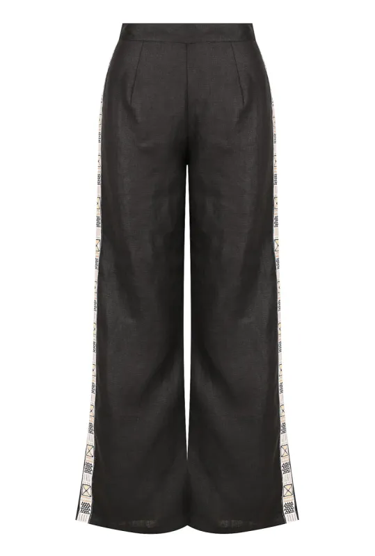 Blazing Border Pant - Black sold by Pastel