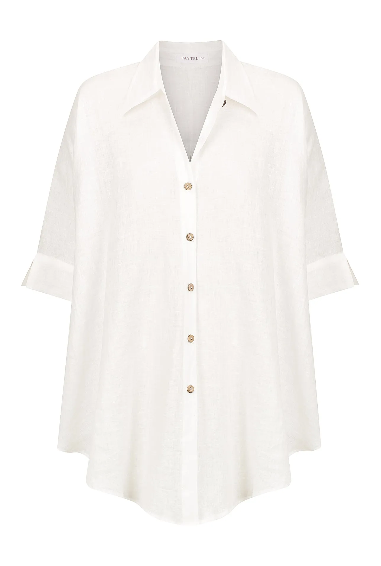Solana Oversized Beach Shirt- Ivory sold by Pastel